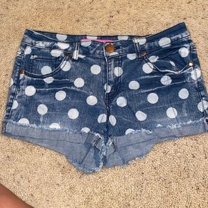 POLKA DOT JEAN SHORTS